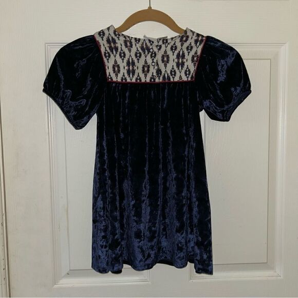Zara Velour Bib Snap Button Swing Dress - Picture 1 of 6